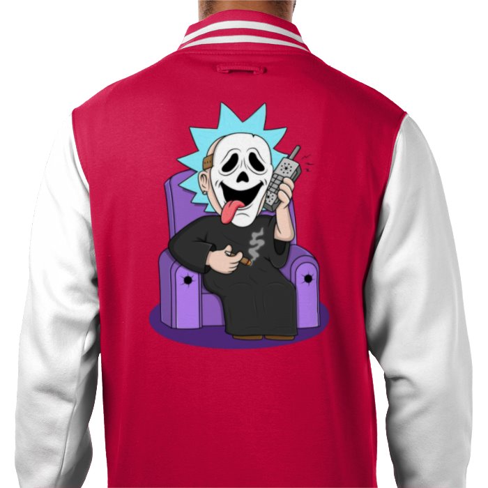 Rick & Morty & Scream - Ghost Rick Varsity Jacket