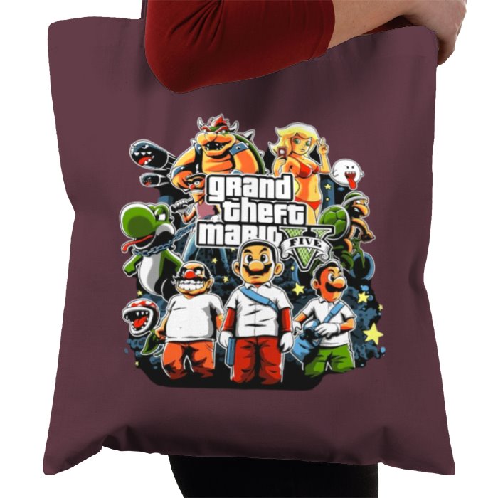 Grand Theft Auto & Super Mario Bro's - Grand Theft Mario Tote Bag