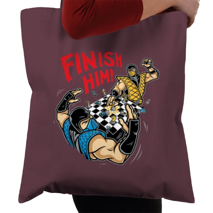 Mortal Kombat - Finish Him Chess Tote Bag