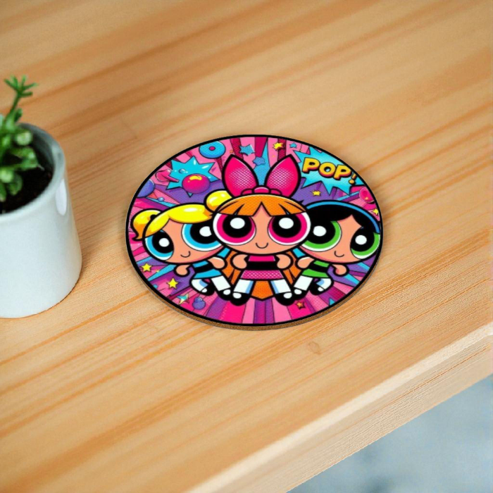 Power Puff Girls - Theme Round Coasters
