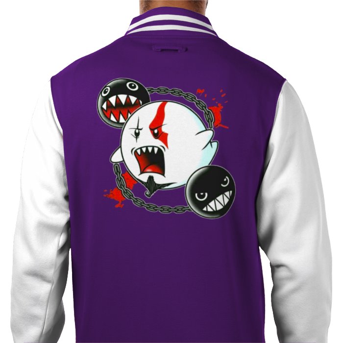 Super Mario x God Of War - Ghost Of War Varsity Jacket
