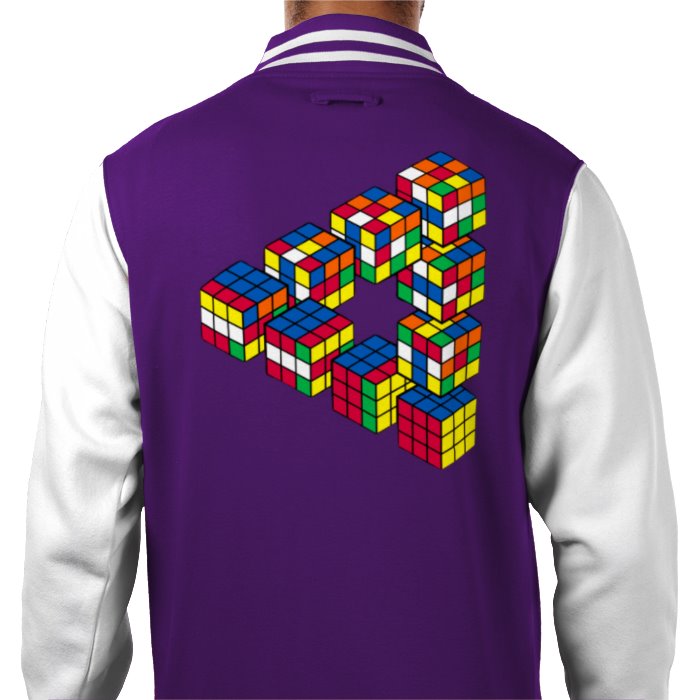 Rubik's Cube Theme Varsity Jacket