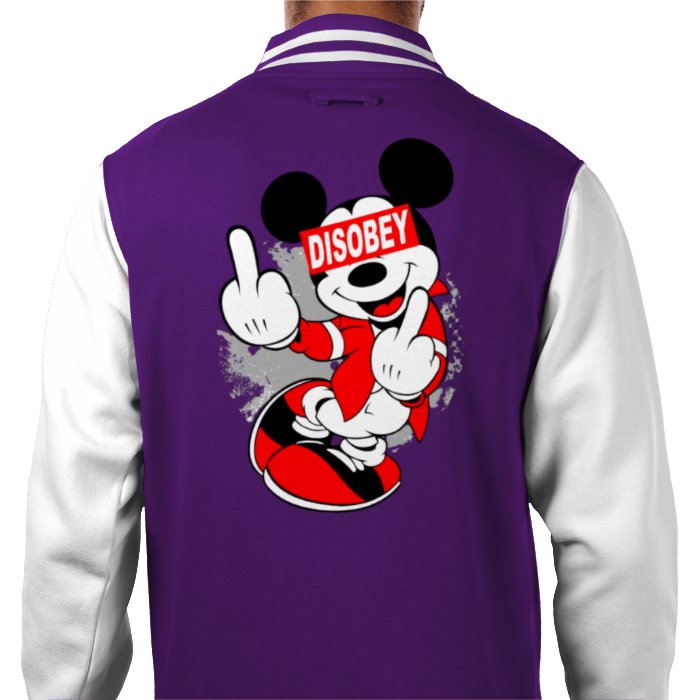 Mickey Mouse - Disobey Varsity Jacket