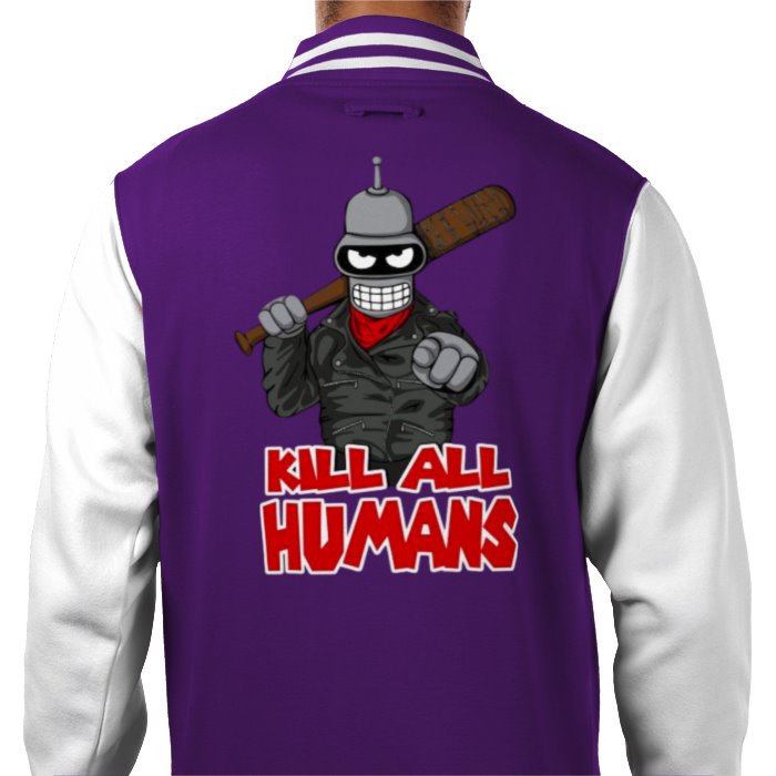 Futurama x The Walking Dead - Kill All Humans Varsity Jacket