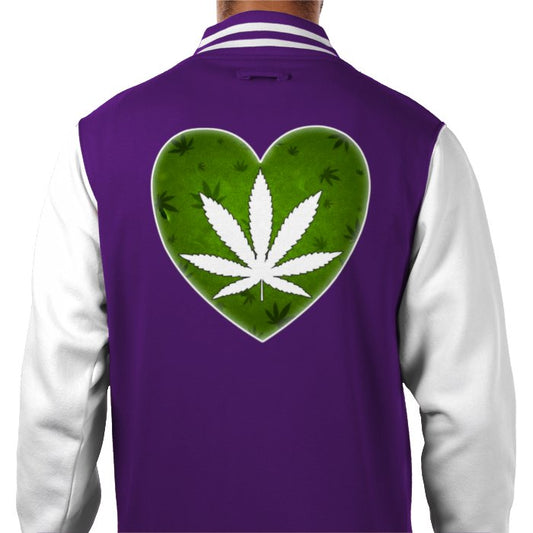 Cannabis Heart Varsity Jacket