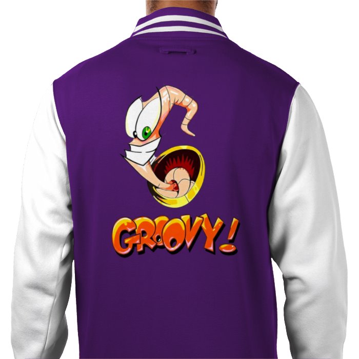 Earth Worm Jim - Groovy Varsity Jacket