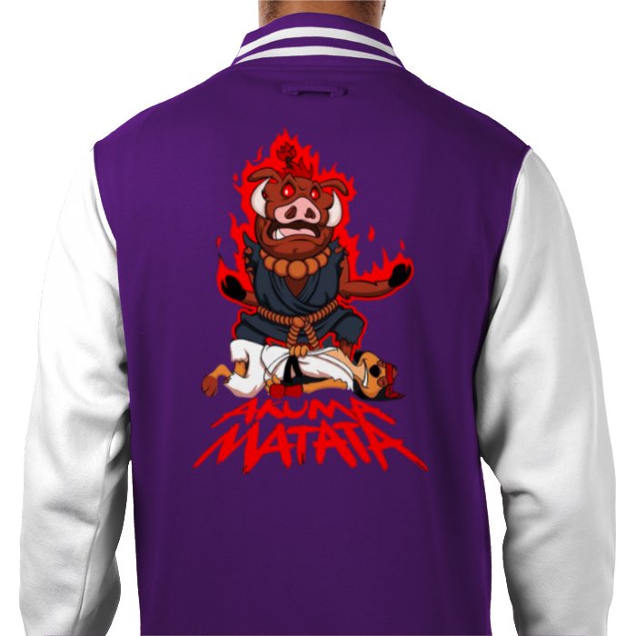 Timone & Pumba x Street Fighter - Akuma Matata Varsity Jacket