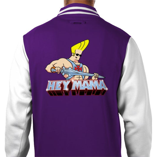 Johnny Bravo x He-Man - Hey Mama Varsity Jacket