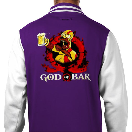 The Simpsons x God Of War - God Of Bar Varsity Jacket