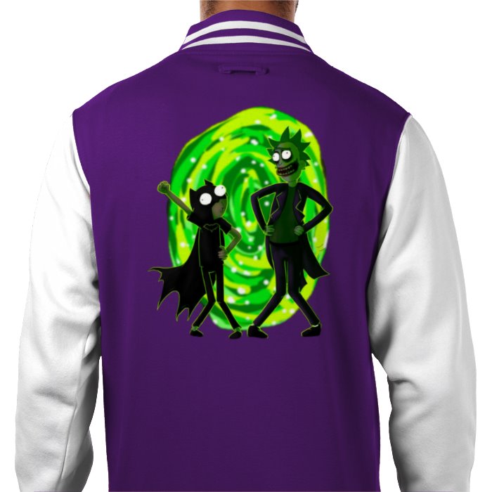 Rick & Morty & Batman - Portal Pose Varsity Jacket