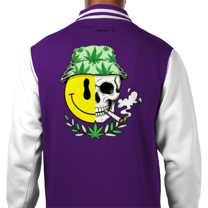 Emoji Skull Varsity Jacket