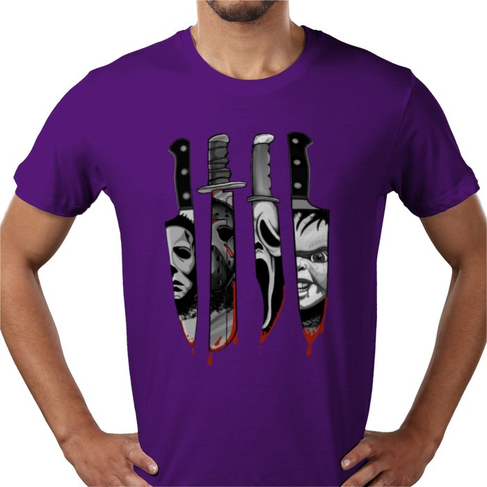 Horror Knifes Theme T Shirt