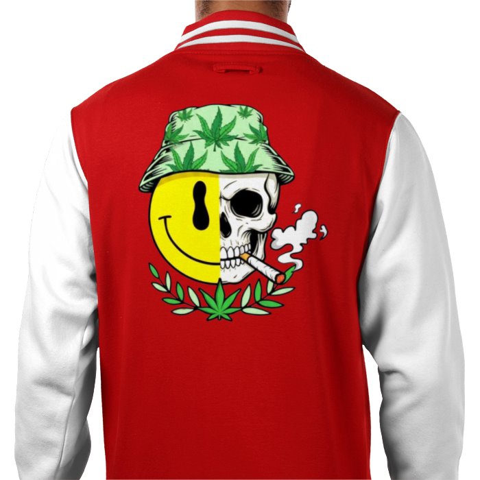 Emoji Skull Varsity Jacket