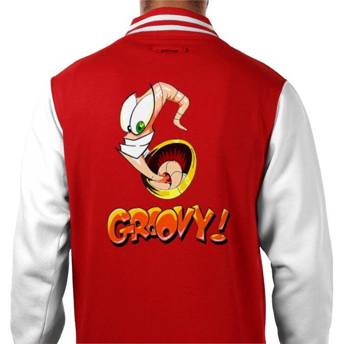 Earth Worm Jim - Groovy Varsity Jacket
