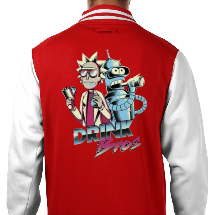 Rick & Morty & Futurama - Drink Bros Varsity Jacket