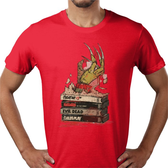 VHS Horror Tapes - Freddy Theme T Shirt