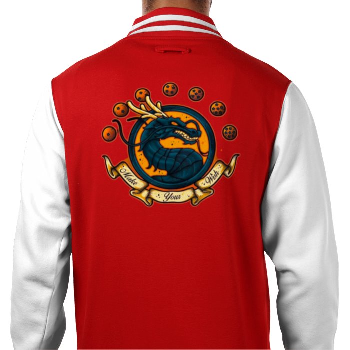 Dragon Ball Z & Mortal Kombat - Make Your Wish Varsity Jacket