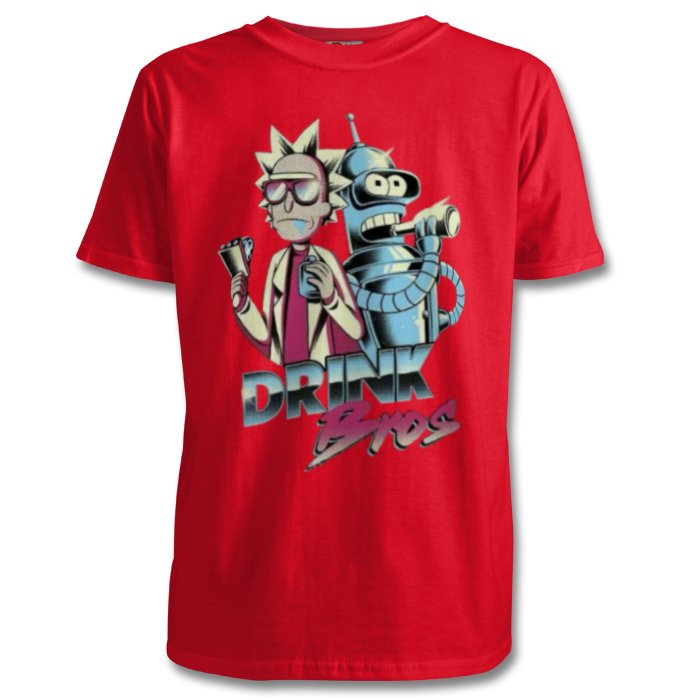 Rick & Morty & Futurama - Drink Bros T-shirt