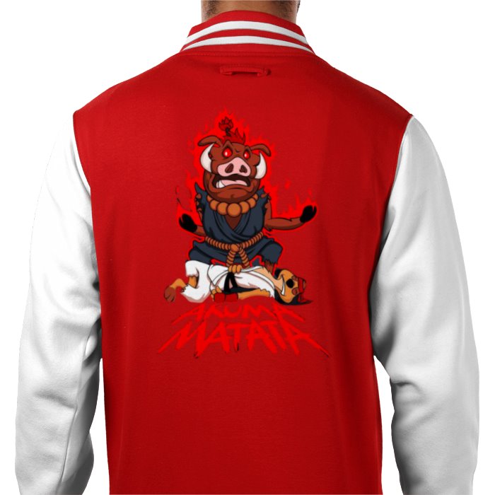 Timone & Pumba & Street Fighter - Akuma Matata Varsity Jacket