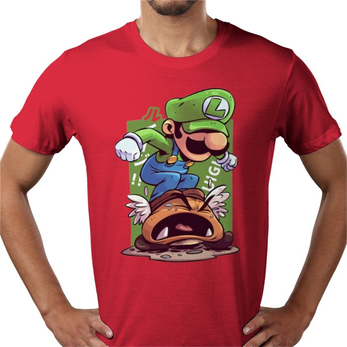 Super Mario Bros — Luigi Crushing Turts T-Shirt