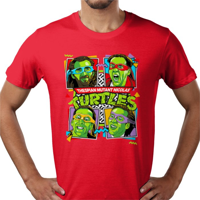 Nicolas Cage x Teenage Mutant Ninja Turtles — Thespian Mutant Nicholas Turtles T-Shirt