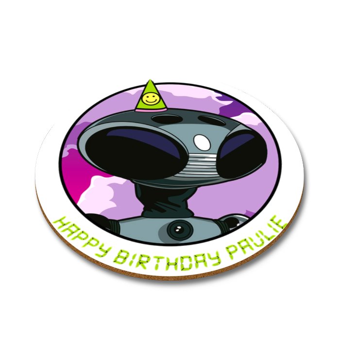 Happy Birthday Pauly Round Coasters