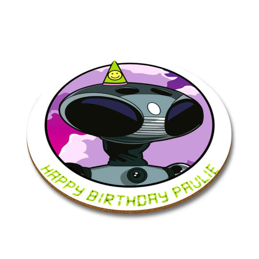 Happy Birthday Pauly Round Coasters