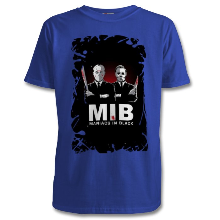 Men In Black & Friday 13th & Halloween - Maniacs In Black T-shirt