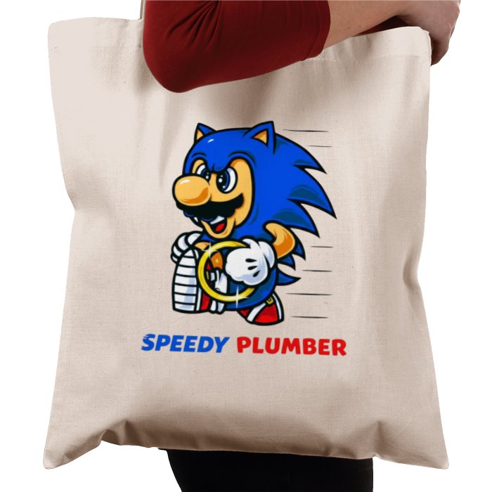 Super Mario Bro's x Sonic The Hedgehog - Speedy Plumber Tote Bag