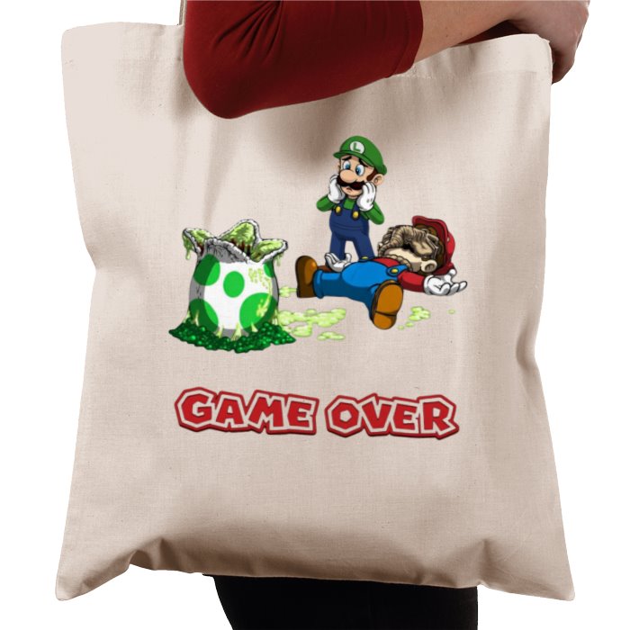 Super Mario Bro's x Aliens - Xeno Egg Game Over Tote Bag
