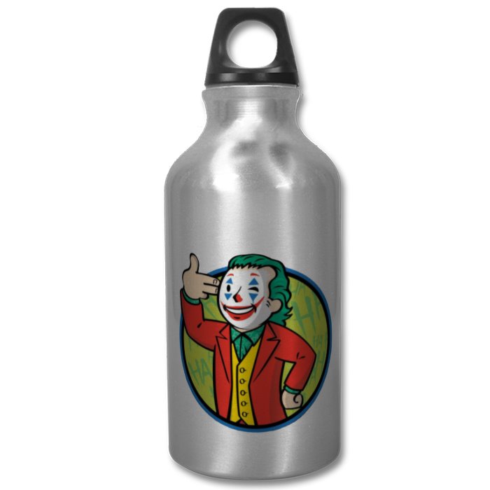 Fallout & Joker - Hand Gun Gesture Water Bottle