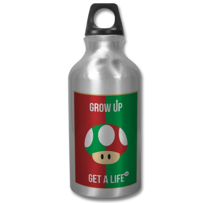 Super Mario Bro's - Get A Life Water Bottle