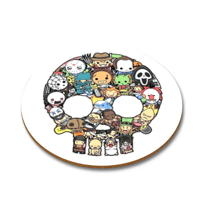 Skull Montage Round Coasters