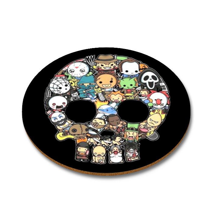 Skull Montage Round Coasters