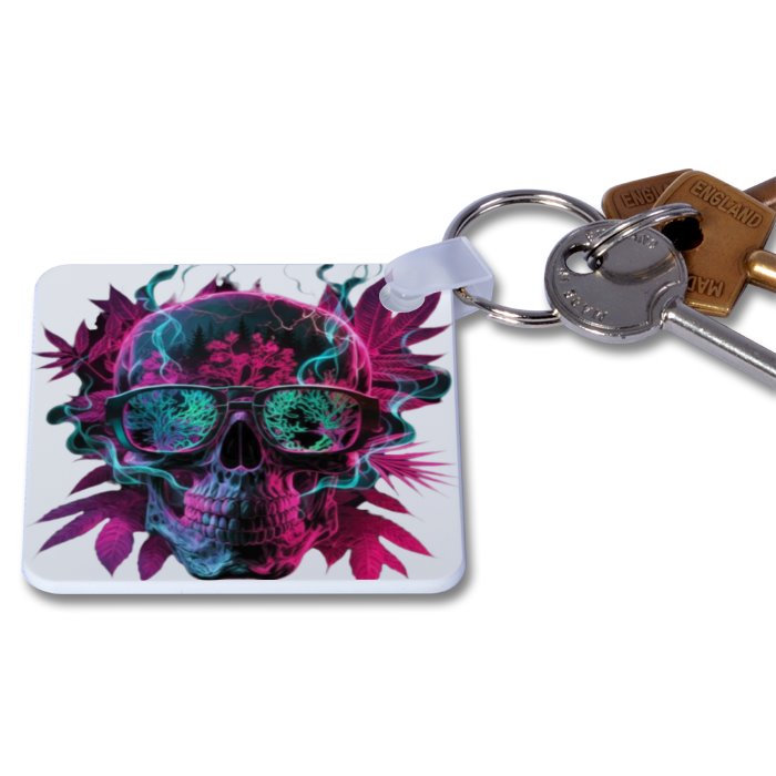 Skull Leaf Keyring