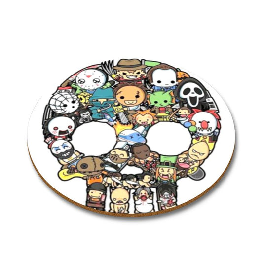 Skull Montage Round Coasters