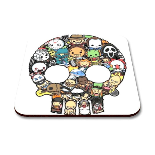 Skull Montage Square Coaster