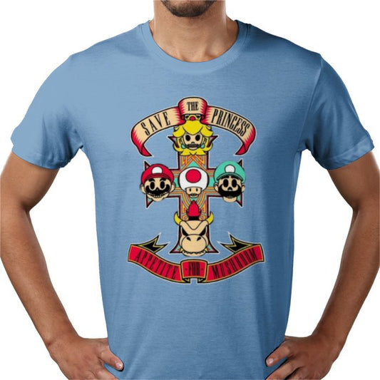 Super Mario Bro's x Guns And Roses - Appetite For Mushrooms T-shirt