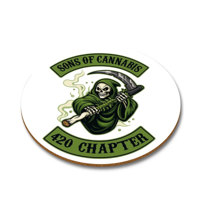 Sons Of Anarchy x Cannabis - Sons Of Cannabis Round Coasters