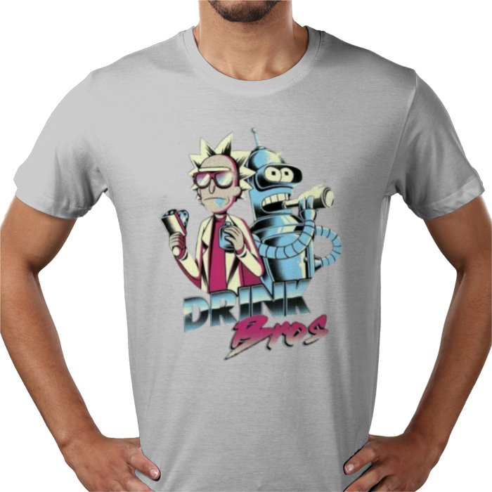 Rick & Morty & Futurama - Drink Bros T-shirt