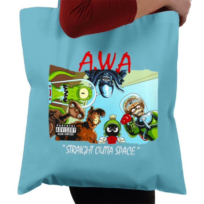 Cartoon Aliens x NWA - Aliens Without Attitude Tote Bag