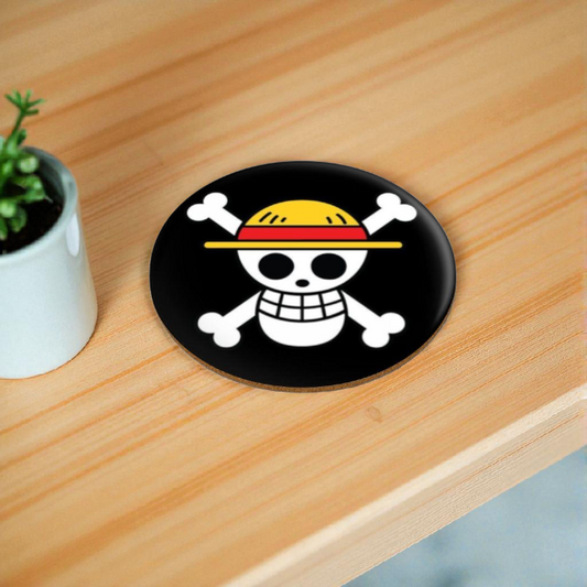 One Piece - Pirate Skull Symbol Round Coasters