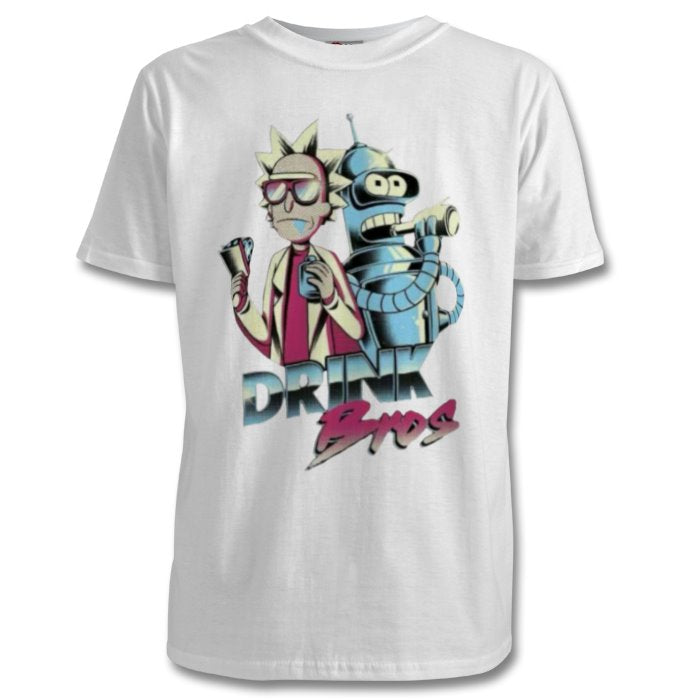 Rick & Morty & Futurama - Drink Bros T-shirt