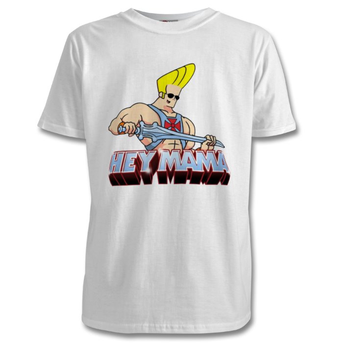 Johnny Bravo & He-Man - Hey Mama T-shirt