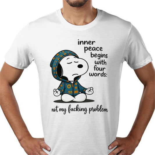 Inner Peace Starts With 4 Words - Snoopy T-shirt