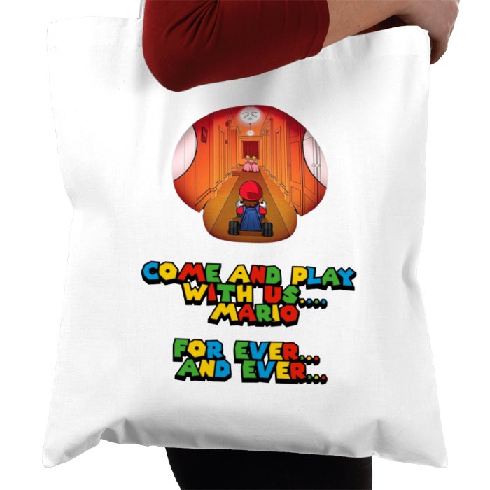 Super Mario Bro's x The Shining - Come Play With Us Mario Tote Bag