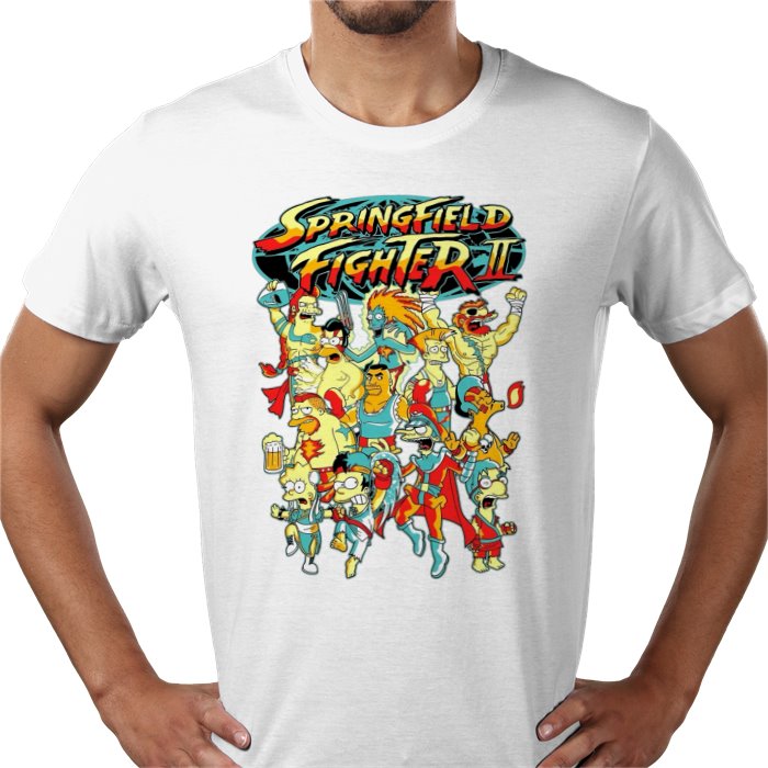 The Simpsons x Street Fighter 2 Parody T-Shirt