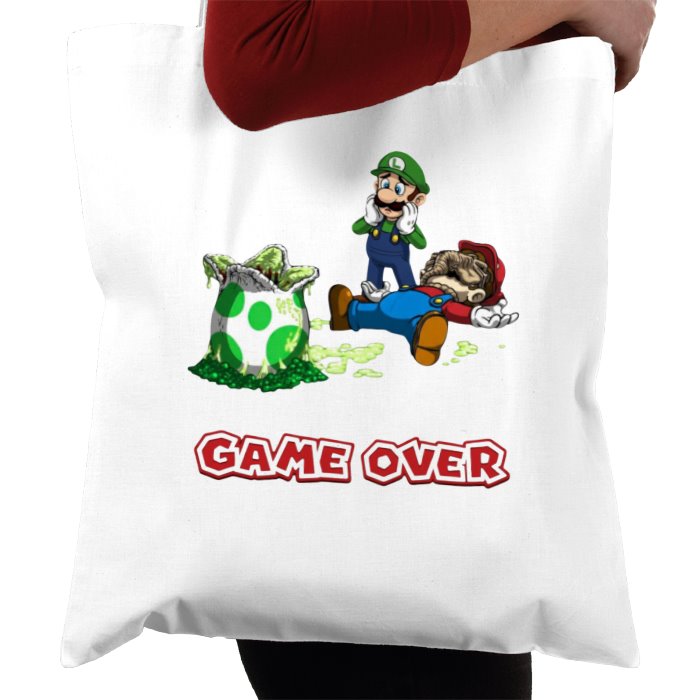 Super Mario Bro's x Aliens - Xeno Egg Game Over Tote Bag