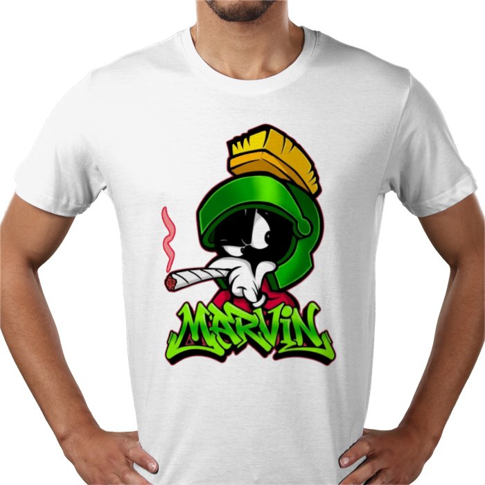 Marvin The Martian x Cannabis Parody T-Shirt