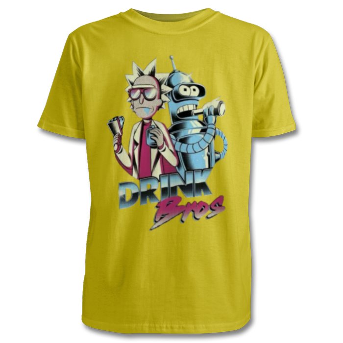 Rick & Morty & Futurama - Drink Bros T-shirt